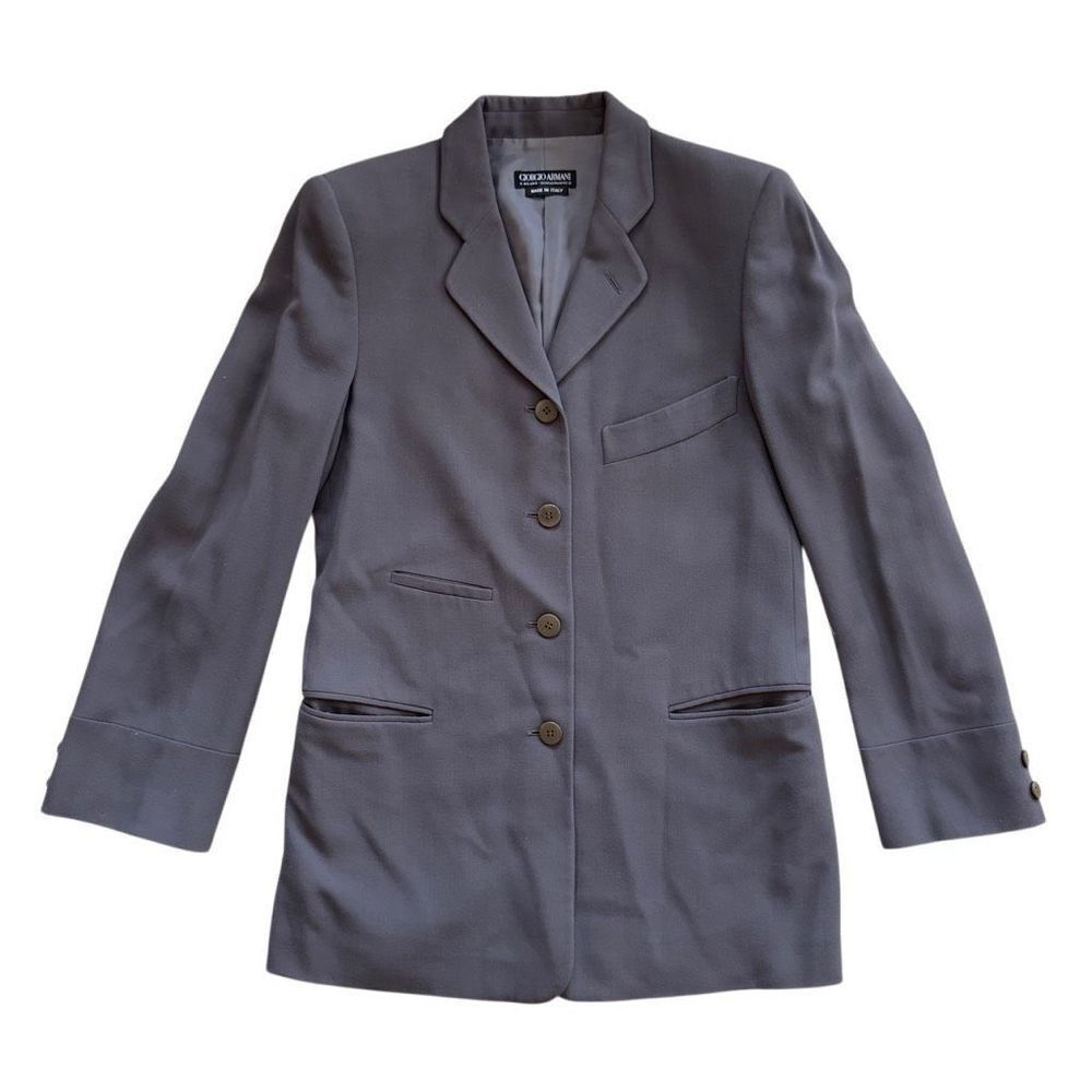 Giorgio Armani made in Italy old money french gray 90’s riding style blazer sz S